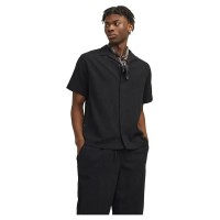 риза,с,къс,ръкав,мъжки,ризи,jack,&,jones,luke,crinkle,short,sleeve,shirt,black,(black)