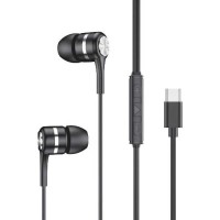 слушалки,слушалки,celly,usb,c,earphones,black,(black)