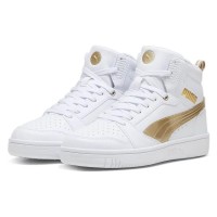 маратонки,дамски,маратонки,puma,rebound,v6,metallic,dream,trainers,white,gold,matte,gold,(white)