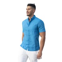 риза,с,къс,ръкав,мъжки,ризи,happy,bay,depth,of,oceans,short,sleeve,shirt,blue,(deep,lagoon)