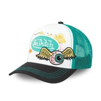 шапка,всички,шапки,von,dutch,pat,cap,black,white,turqueoise
