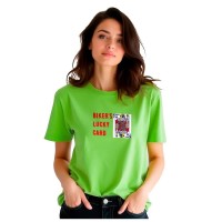 тениска,дамски,тениски,kruskis,lucky,card,short,sleeve,t,shirt,green,(light,green)