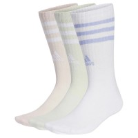 чорапи,мъжки,чорапи,adidas,cushioned,3,stripes,crew,socks,3,pairs,white,pink,(white,sandy,pink,linen,green)