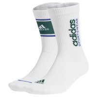 чорапи,мъжки,чорапи,adidas,cushioned,sportswear,logo,graphic,crew,socks,2,pairs,white,(white,collegiate,green,semi,lucid,blue)