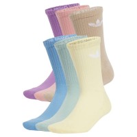 чорапи,мъжки,чорапи,adidas,originals,trefoil,cushion,crew,socks,6,pairs,multicolor,(light,blue,almost,yellow,preloved,purple,magic,beige)