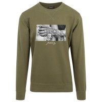 тениска,мъжки,пуловери,mister,tee,pray,2.0,sweatshirt,olive,(green)