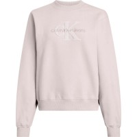блуза,дамски,блузи,calvin,klein,jeans,chenille,monologo,sweatshirt,peach,whip,(beige)