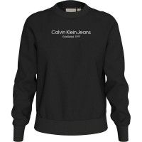 блуза,дамски,блузи,calvin,klein,jeans,institutional,graphic,reg,cn,sweatshirt,ck,black,(black)