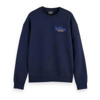 блуза,мъжки,пуловери,scotch,&,soda,front,back,artwork,sweatshirt,night,(blue)