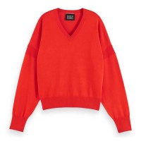 блуза,мъжки,пуловери,дамски,пуловери,scotch,&,soda,177710,v,neck,sweater,red,(flame,red)