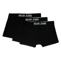боксерки,мъжко,бельо,salsa,jeans,21007866,boxers,3,units,black,(black)