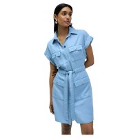 дънки,дамски,поли,и,рокли,salsa,jeans,21008690,short,sleeve,long,dress,medium,light,(blue)