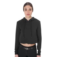 суичър,дамски,блузи,equestro,cut,out,hoodie,black