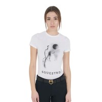 тениска,дамски,тениски,equestro,moon,riding,cotton,short,sleeve,t,shirt,white