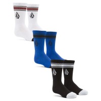 чорапи,детски,чорапи,volcom,full,stone,socks,3,pairs,multi,(white)