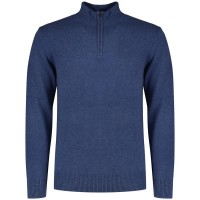 блуза,мъжки,пуловери,hackett,lambswool,half,zip,sweater,chambray,blue,(blue)