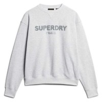 блуза,дамски,блузи,superdry,sport,luxe,loose,sweatshirt,cadet,grey,marl,(grey)