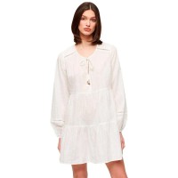 риза,с,дълъг,ръкав,дамски,ризи,superdry,ibiza,tiered,lurex,mini,long,sleeve,shirt,beige,(off,white)