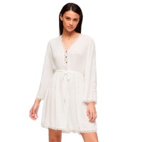 рокля,дамски,поли,и,рокли,superdry,ibiza,v,neck,mini,long,sleeve,dress,off,white,(white)