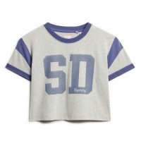 тениска,дамски,тениски,superdry,athletic,graphic,ringer,short,sleeve,t,shirt,grey,marl,(grey)