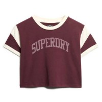 тениска,дамски,тениски,superdry,athletic,graphic,ringer,short,sleeve,t,shirt,port,red,(red)
