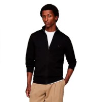 блуза,мъжки,пуловери,tommy,hilfiger,pima,org,full,zip,sweater,black,(black)