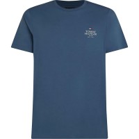 тениска,мъжки,тениски,tommy,hilfiger,stack,short,sleeve,t,shirt,aegean,sea,(blue)