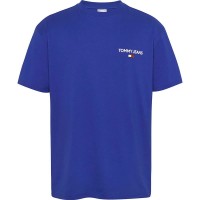 тениска,мъжки,тениски,tommy,jeans,dm0dm19691,short,sleeve,t,shirt,bright,blue,(blue)