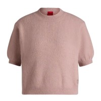 блуза,дамски,пуловери,дамски,плетени,дрехи,hugo,sarety,10262880,short,sleeve,sweater,pink,(light,pastel,pink)