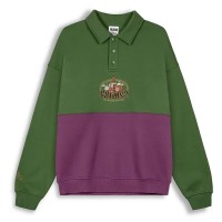 дамски,блузи,с,яка,мъжки,блузи,с,яка,grimey,the,lower,depths,long,sleeve,polo,green,(green)