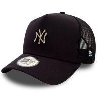 шапка,всички,шапки,new,era,metallic,new,york,yankees,trucker,cap,black,(black)