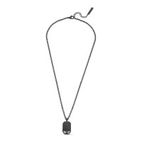 бижутерия,police,motive,gun,necklace,silver,(gray,grey)