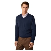 блуза,мъжки,пуловери,façonnable,cosilk,v,neck,sweater,midnight,blue,(blue)