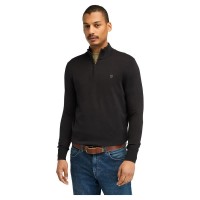блуза,мъжки,пуловери,timberland,williams,river,cotton,yd,half,zip,sweater,black,pavement,(black)