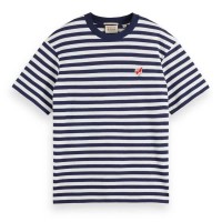 тениска,дамски,тениски,scotch,&,soda,180315,short,sleeve,t,shirt,navy,white,(blue)