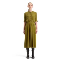 рокля,дамски,поли,и,рокли,scotch,&,soda,178992,short,sleeve,long,dress,olive,(green)