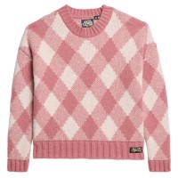 блуза,мъжки,пуловери,дамски,пуловери,superdry,argyle,pattern,sweater,pink,(mauvewood,pink)