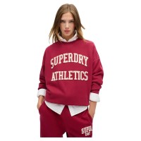 блуза,дамски,блузи,superdry,athletic,appliqu,sweatshirt,bordeaux,red,(red)