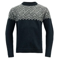 блуза,мъжки,пуловери,devold,of,norway,bjørnøya,wool,sweater,ink,offwhite,(black)