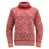 блуза,мъжки,пуловери,devold,of,norway,svalbard,wool,high,neck,sweater,hindberry,offwhite,(red)