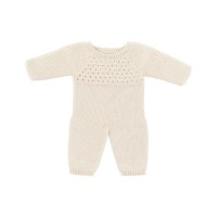 детски,пижами,miniland,knitted,40,cm,long,sleeve,sleepsuit,beige,(white)