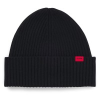 шапка,всички,шапки,hugo,xola,10263714,red,beanie,black,(black)
