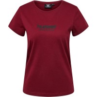тениска,дамски,тениски,hummel,booster,short,sleeve,t,shirt,cabernet,(red)