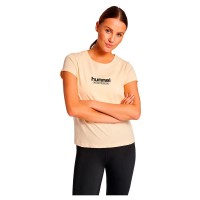 тениска,дамски,тениски,hummel,booster,short,sleeve,t,shirt,beige,(wood,ash)