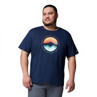 тениска,мъжки,тениски,columbia,path,lake™,ii,plus,size,short,sleeve,t,shirt,collegiate,navy