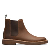 обувки,дамски,боти,мъжки,боти,clarks,shoes,clarkdale,easy,booties,brown,(beeswax,leather)