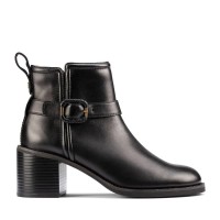 обувки,дамски,боти,дамски,високи,обувки,за,ходене,clarks,shoes,chamberly,trim,booties,black,leather,(brown)
