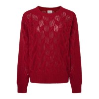 блуза,дамски,пуловери,дамски,плетени,дрехи,pepe,jeans,hedra,sweater,hot,red,(red)