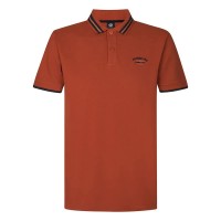 мъжки,блузи,с,яка,petrol,industries,m,3040,pol128,short,sleeve,polo,warm,chili,(orange)
