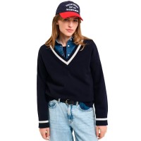блуза,мъжки,пуловери,дамски,пуловери,gant,4805265,v,neck,sweater,blue,(evening,blue)